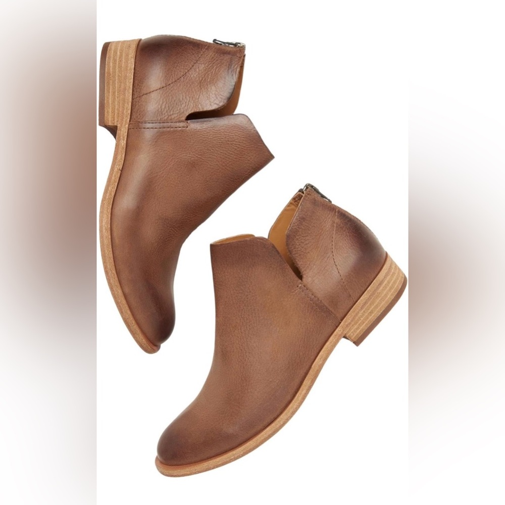 New Kirk-Ease Leather Renny Tan Ankle Boots - Size 10